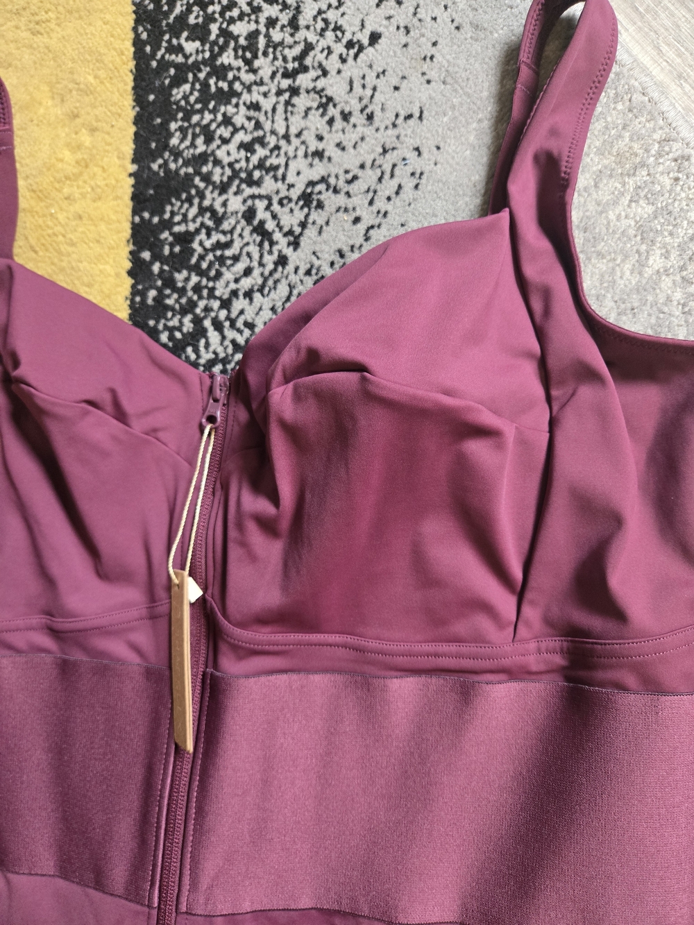Women’s Sleeveless Zip-Front Jumpsuit in Plum - Picture 4 of 9